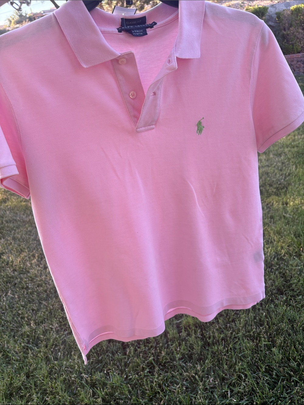 Ralph Lauren The Iconic Classic Fit Light Pink Polo Size Medium 👚 - Picture 2 of 8